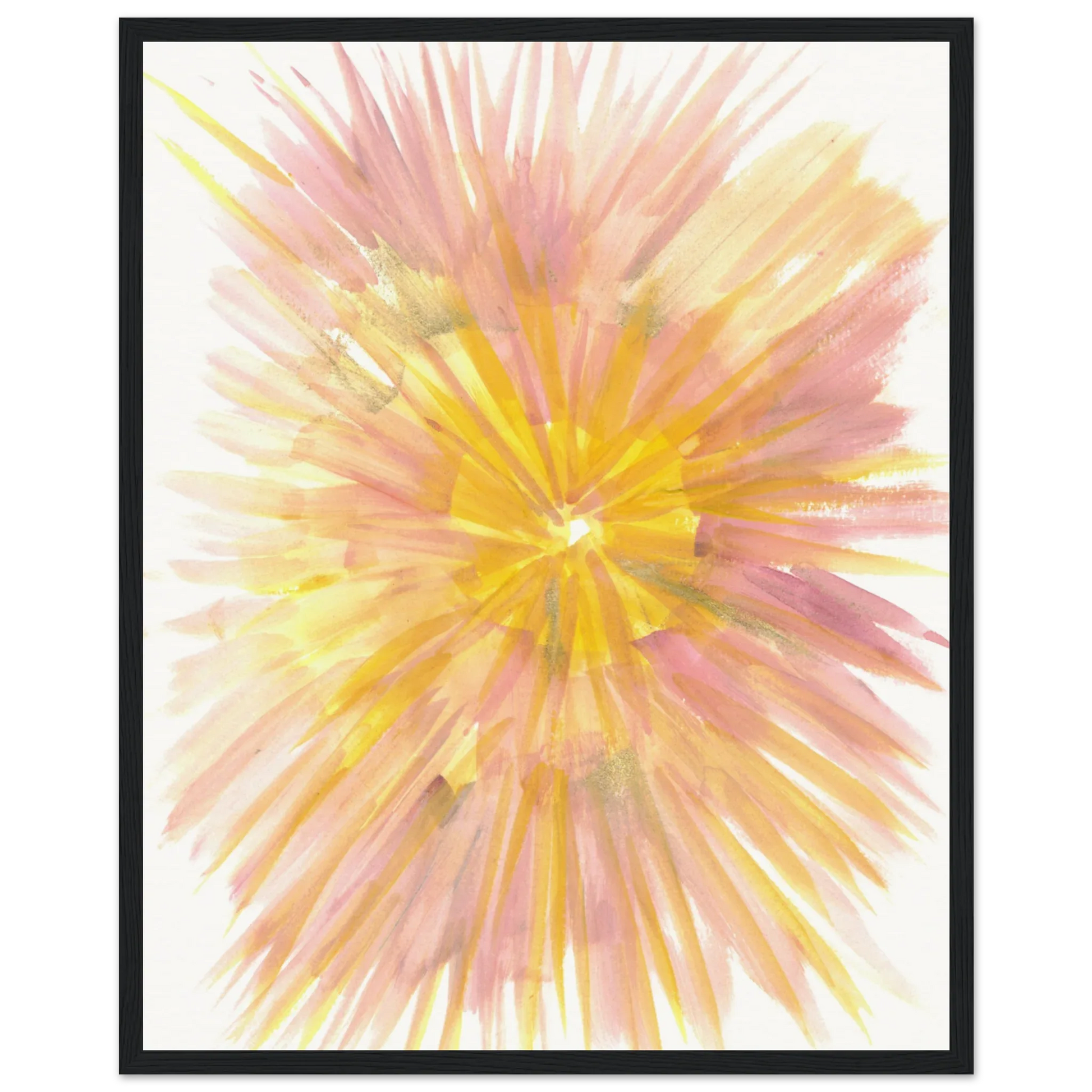 Abstract Watercolor Framed Poster – Museum Quality Jardin des Ombrelles - Laure Leprince - Artiste Peintre