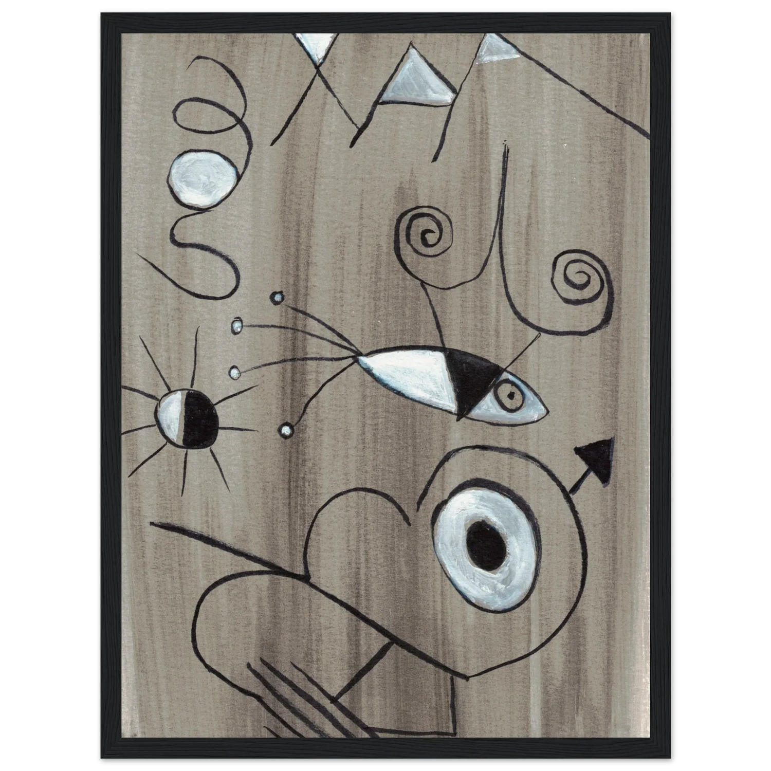 Affiche encadrée bois | Papier mat qualité musée | Aquarelle originale Laure Leprince - Laure Leprince - Artiste Peintre