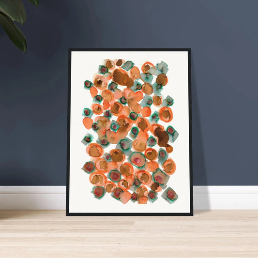 Museum-Quality Matte Paper Wooden Framed Poste Constellation D'ambre - Laure Leprince - Artiste Peintre