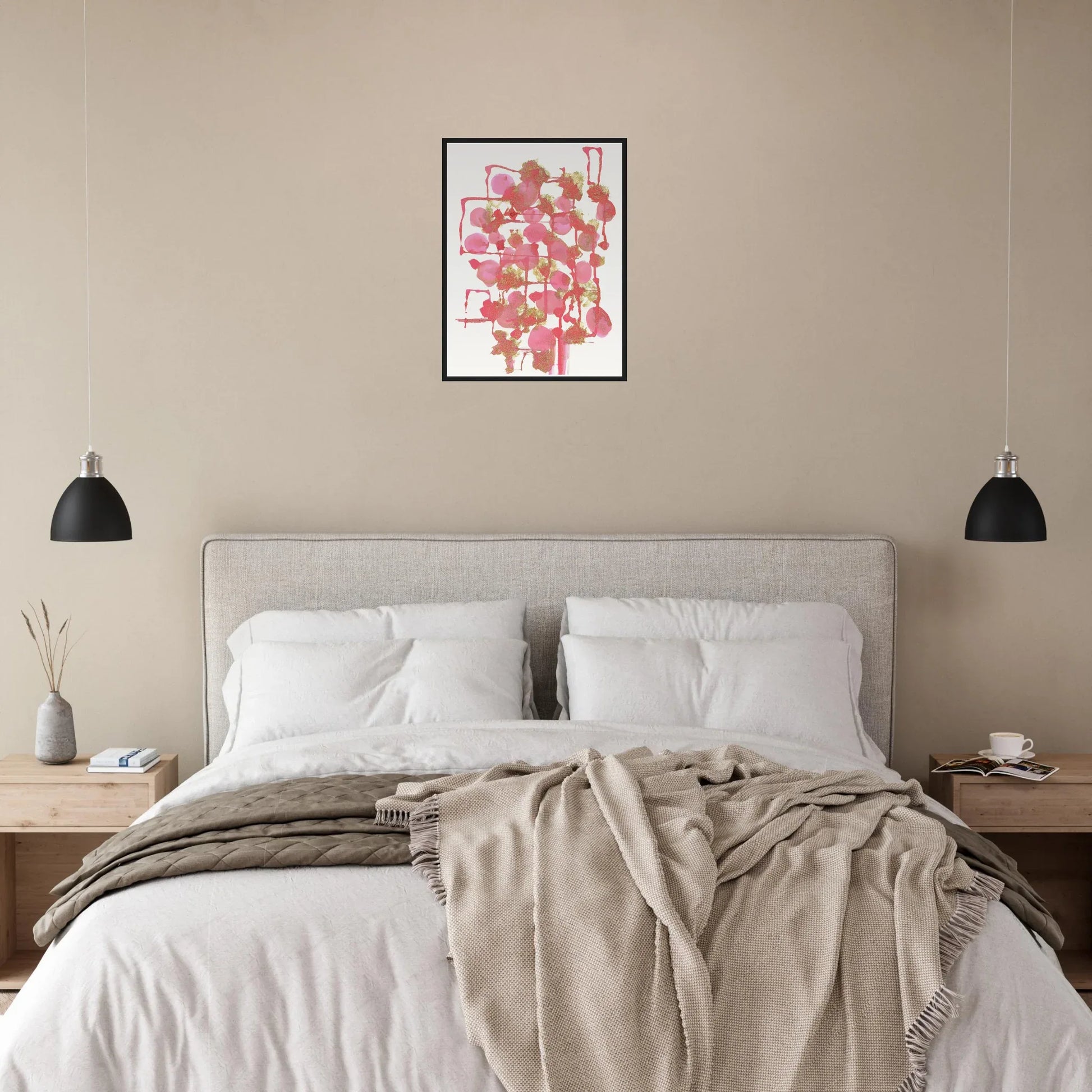Affiche Encadrée Museum-Quality Matte Paper Aluminium Framed Poste Reseau Framboise - Laure Leprince - Artiste Peintre