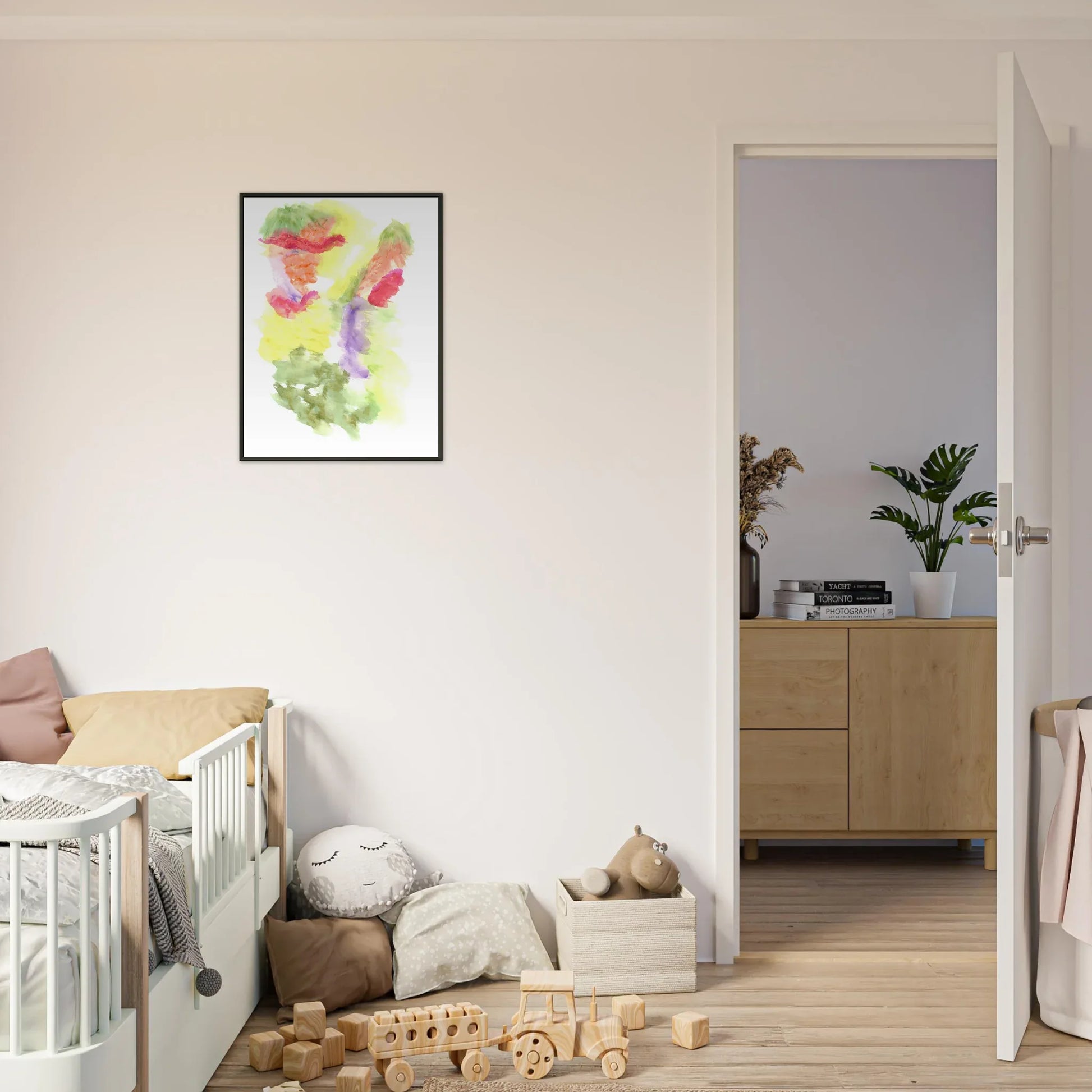 Classic Semi-Glossy Paper Metal Framed Poste Eclosion Chromatique - Laure Leprince - Artiste Peintre