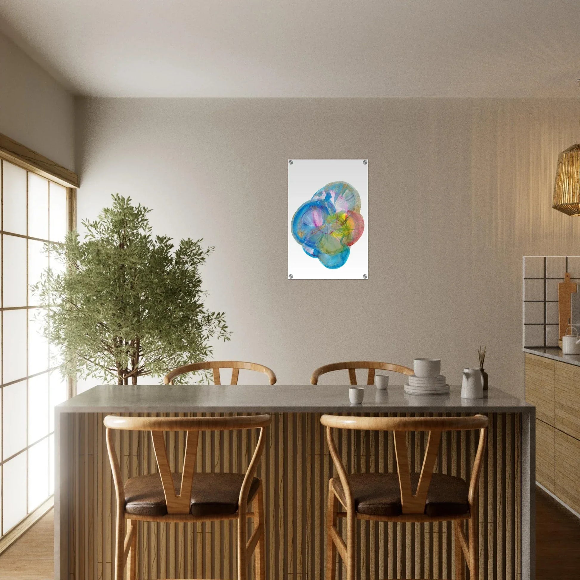 Impression sur acrylique brillante Crystal Bloom | Art contemporain par Laure Leprince - Laure Leprince - Artiste Peintre