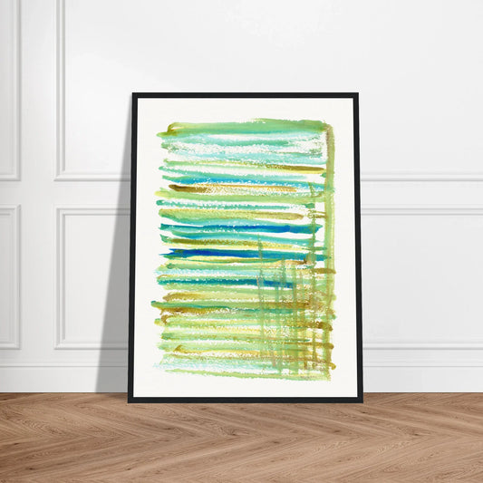 Affiche Encadrée Museum-Quality Matte Paper Wooden Framed Trames - Laure Leprince - Artiste Peintre
