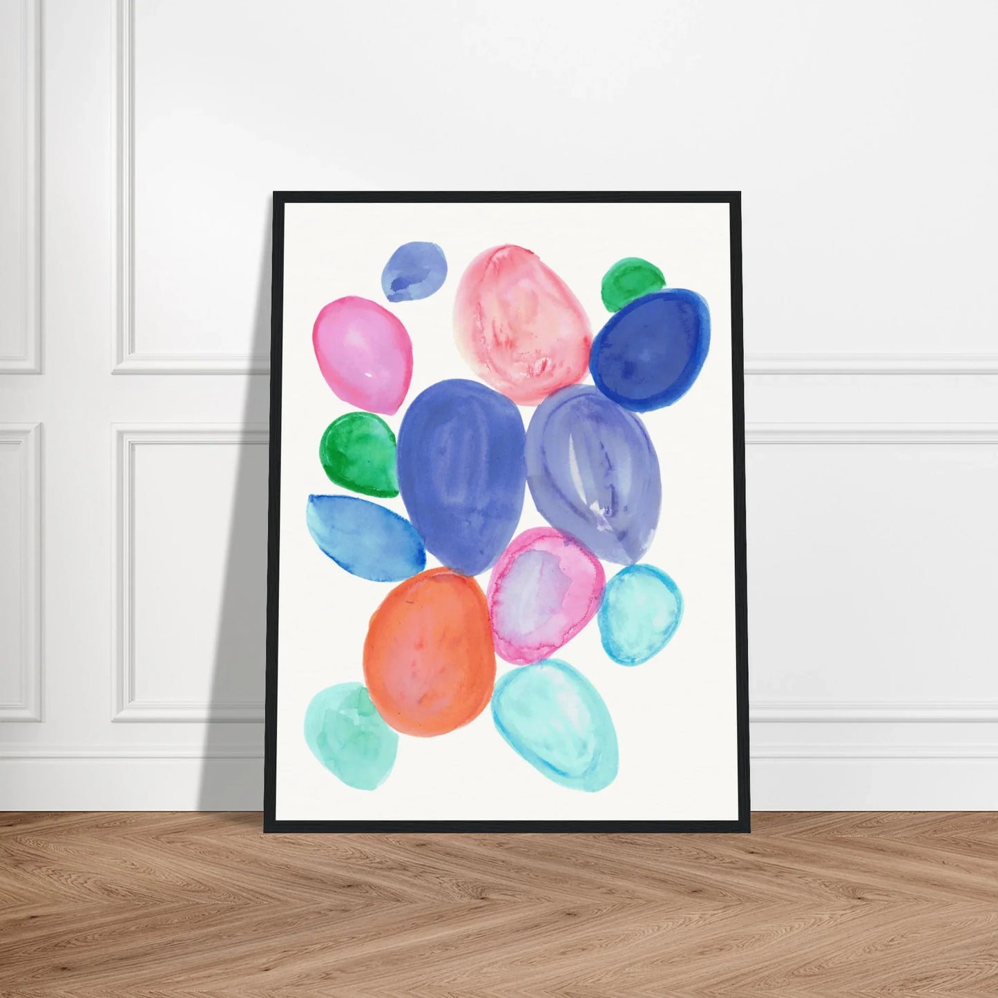 Museum-Quality Matte Paper Wooden Framed Poste Galets Chromatiques - Laure Leprince - Artiste Peintre