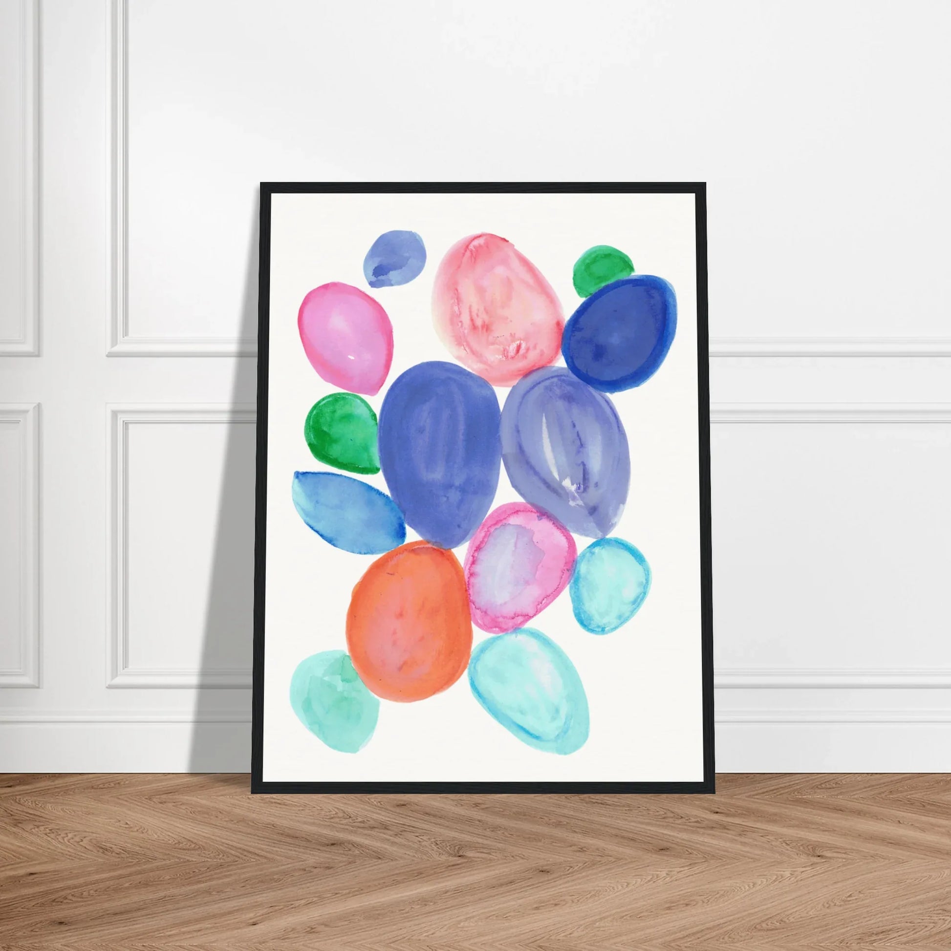 Museum-Quality Matte Paper Wooden Framed Poste Galets Chromatiques - Laure Leprince - Artiste Peintre