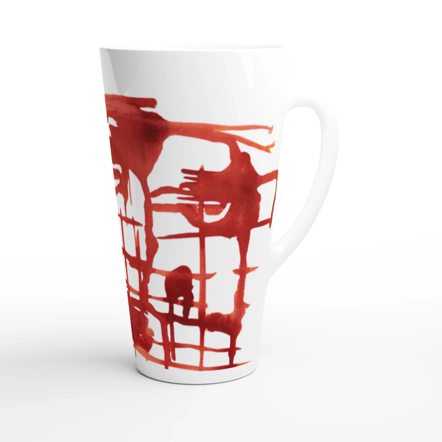 Mug à Latte en Céramique Blanche 500 ml Solar Frame – Élégant, durable et brillant - Laure Leprince - Artiste Peintre