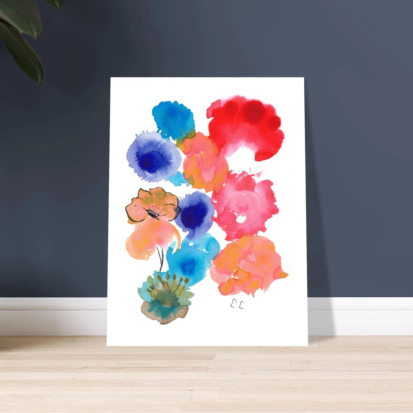 Affiche premium sur papier mat Floraison pop– Art mural de qualité supérieure - Laure Leprince - Artiste Peintre