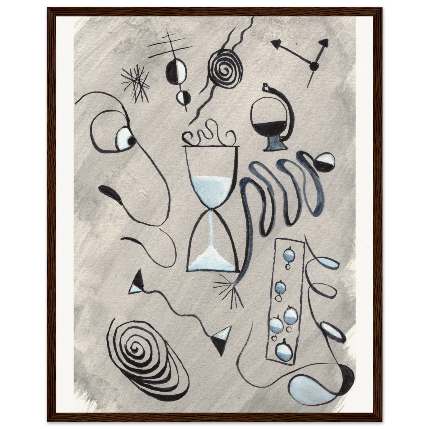 Affiche encadrée bois | Papier mat qualité musée | Aquarelle originale Laure Leprince - Laure Leprince - Artiste Peintre