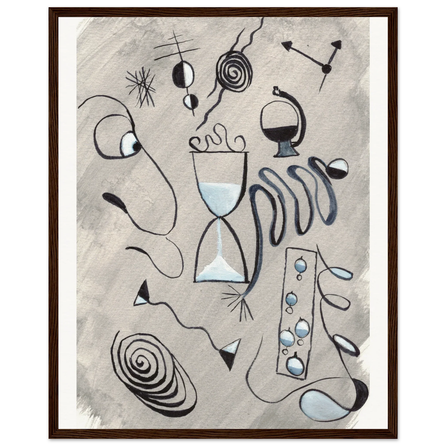 Affiche encadrée bois | Papier mat qualité musée | Aquarelle originale Laure Leprince - Laure Leprince - Artiste Peintre