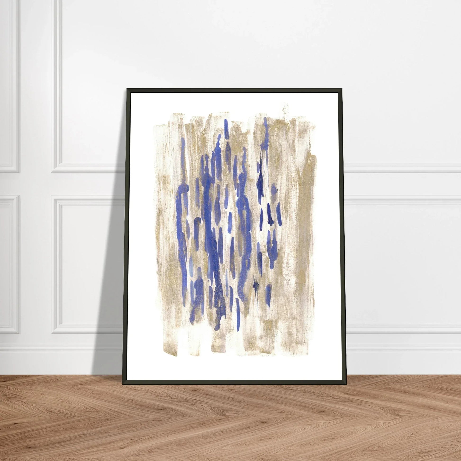 Classic Semi-Glossy Paper Metal Framed Poste Golden Drip - Laure Leprince - Artiste Peintre