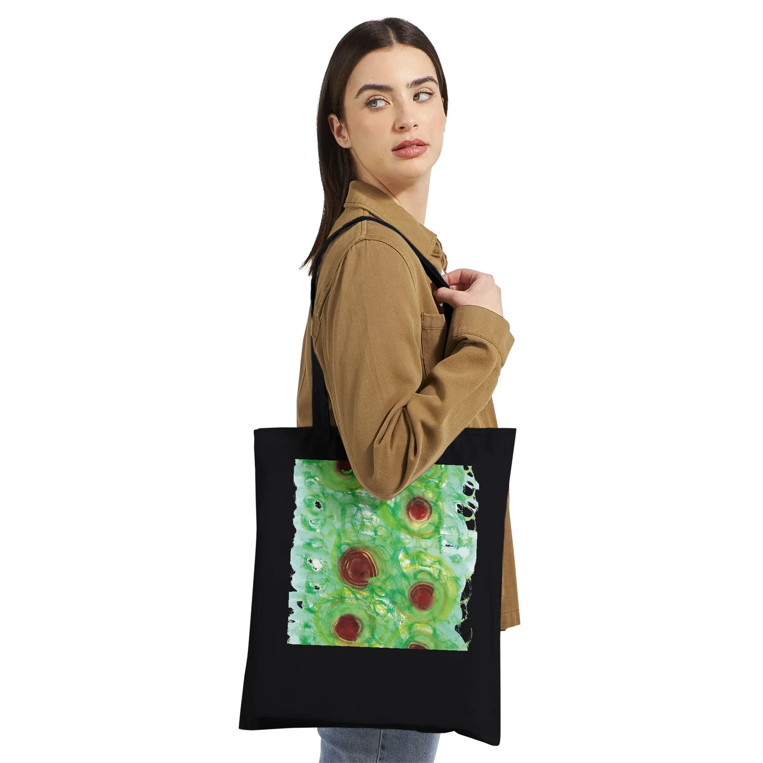 Cabas Impression Art - Green Echo - Laure Leprince - Artiste Peintre