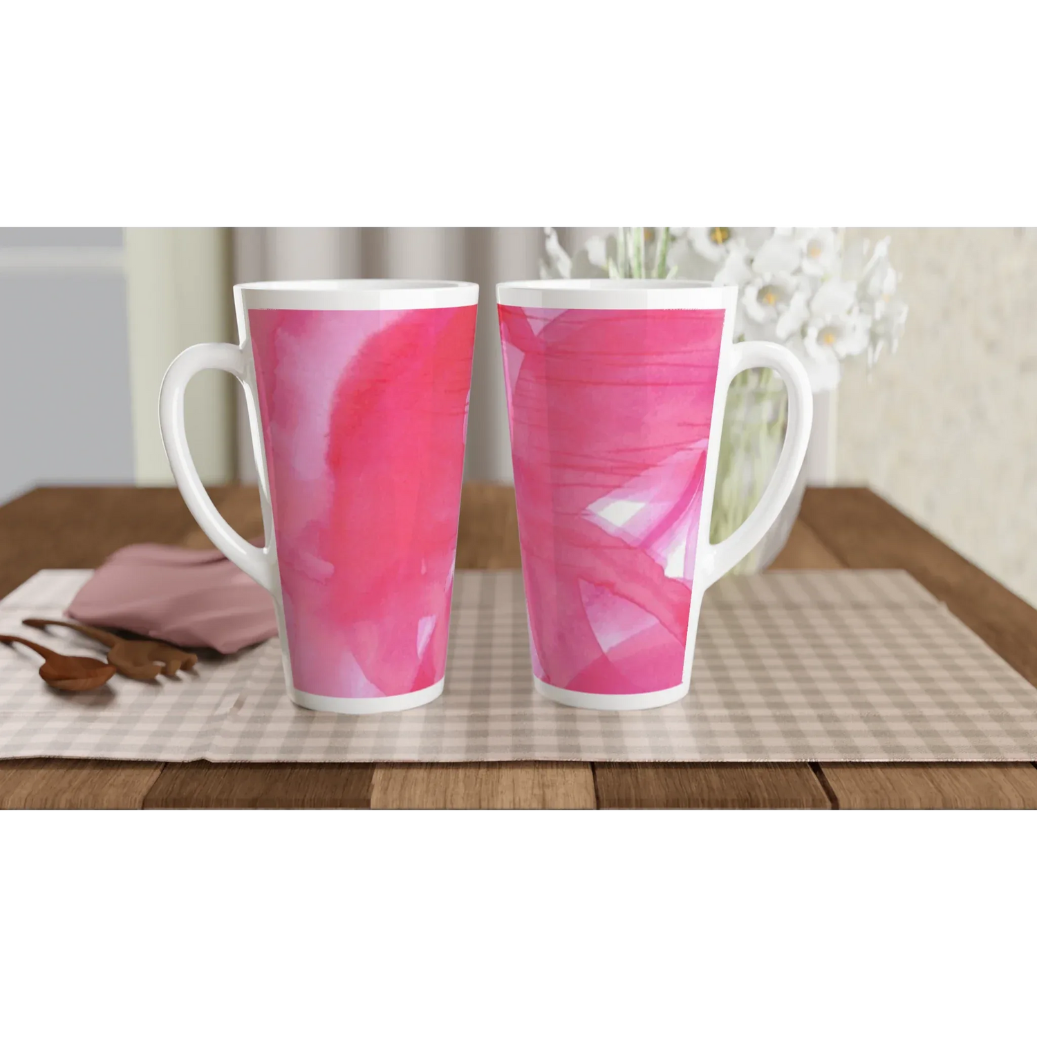 Mug à Latte en Céramique 500 ml Ruby Drift– Élégant, durable et brillant - Laure Leprince - Artiste Peintre