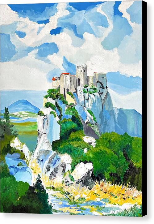 Tableau sur toile « Les Baux de Provence » – Impression sur toile tendue prête à accrocher - Laure Leprince - Artiste Peintre
