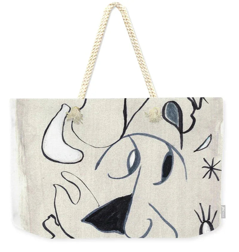 L'homme Abstract Watercolor Tote Bag – Chic Weekender & Everyday Style - Laure Leprince - Artiste Peintre