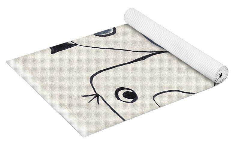 L'homme Watercolor Art Yoga Mat – Premium Natural Rubber Artistic Design - Laure Leprince - Artiste Peintre