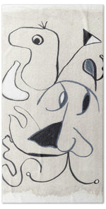 L'homme Abstract Watercolor Bath Towels – Luxurious Softness & Artistic Style - Laure Leprince - Artiste Peintre