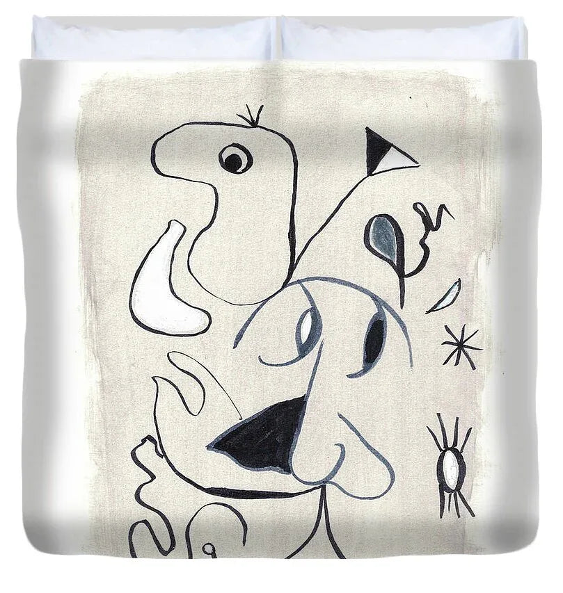 L'homme Watercolor Duvet Cover – Soft Microfiber Artistic Comfort - Laure Leprince - Artiste Peintre