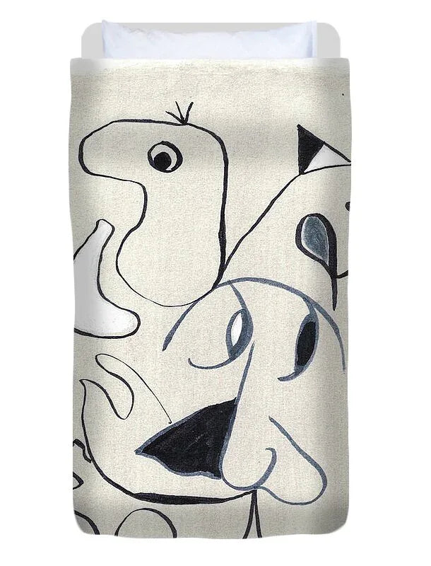 L'homme Watercolor Duvet Cover – Soft Microfiber Artistic Comfort - Laure Leprince - Artiste Peintre