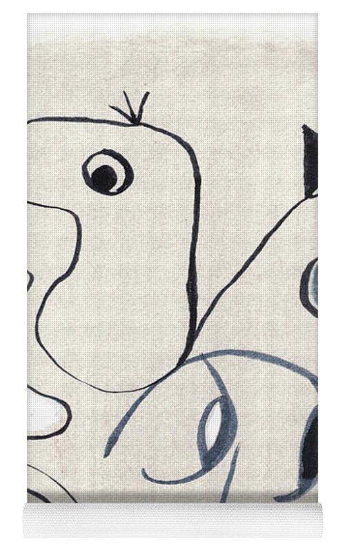 L'homme Watercolor Art Yoga Mat – Premium Natural Rubber Artistic Design - Laure Leprince - Artiste Peintre