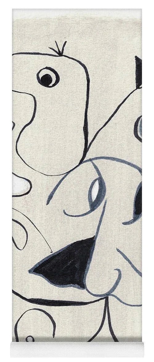 L'homme Watercolor Art Yoga Mat – Premium Natural Rubber Artistic Design - Laure Leprince - Artiste Peintre