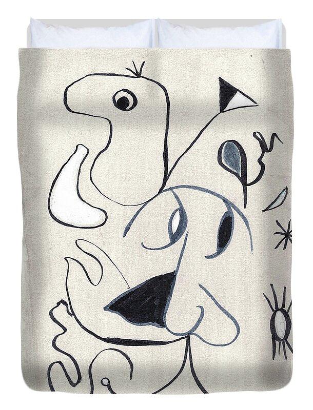 L'homme Watercolor Duvet Cover – Soft Microfiber Artistic Comfort - Laure Leprince - Artiste Peintre