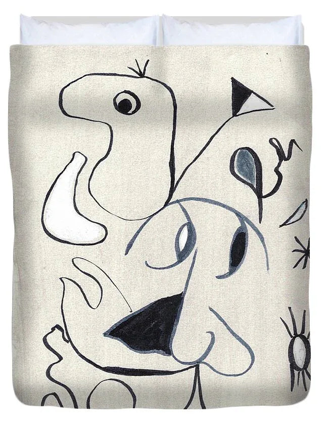 L'homme Watercolor Duvet Cover – Soft Microfiber Artistic Comfort - Laure Leprince - Artiste Peintre