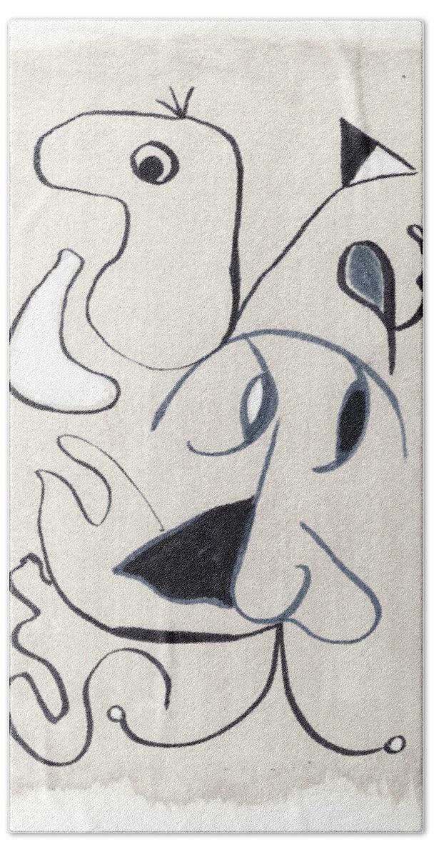 L'homme 1 - Beach Towel - Laure Leprince - Artiste Peintre