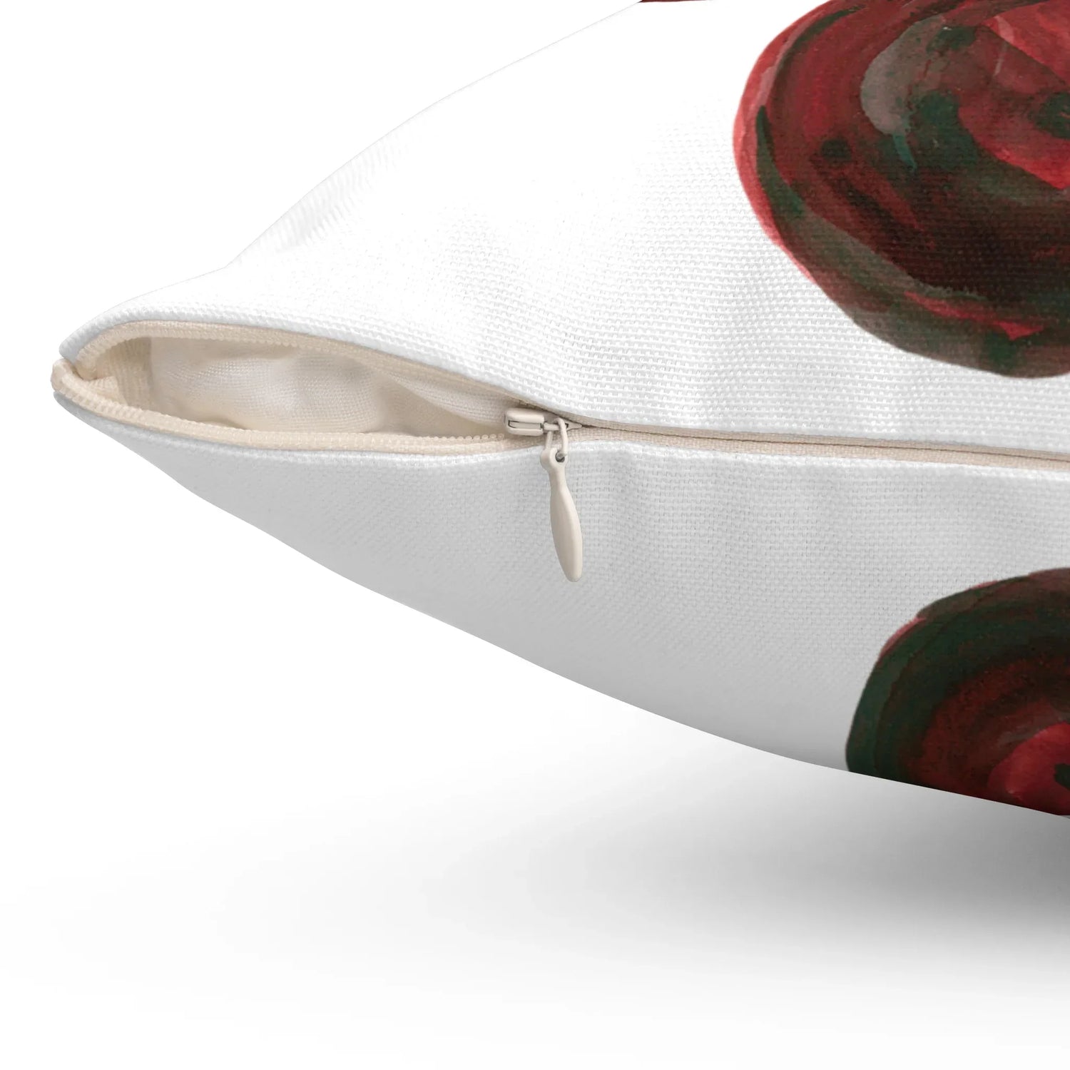 Square Throw Pillow Resonance Emeraude — Minimal Brushstroke Accent - Laure Leprince - Artiste Peintre