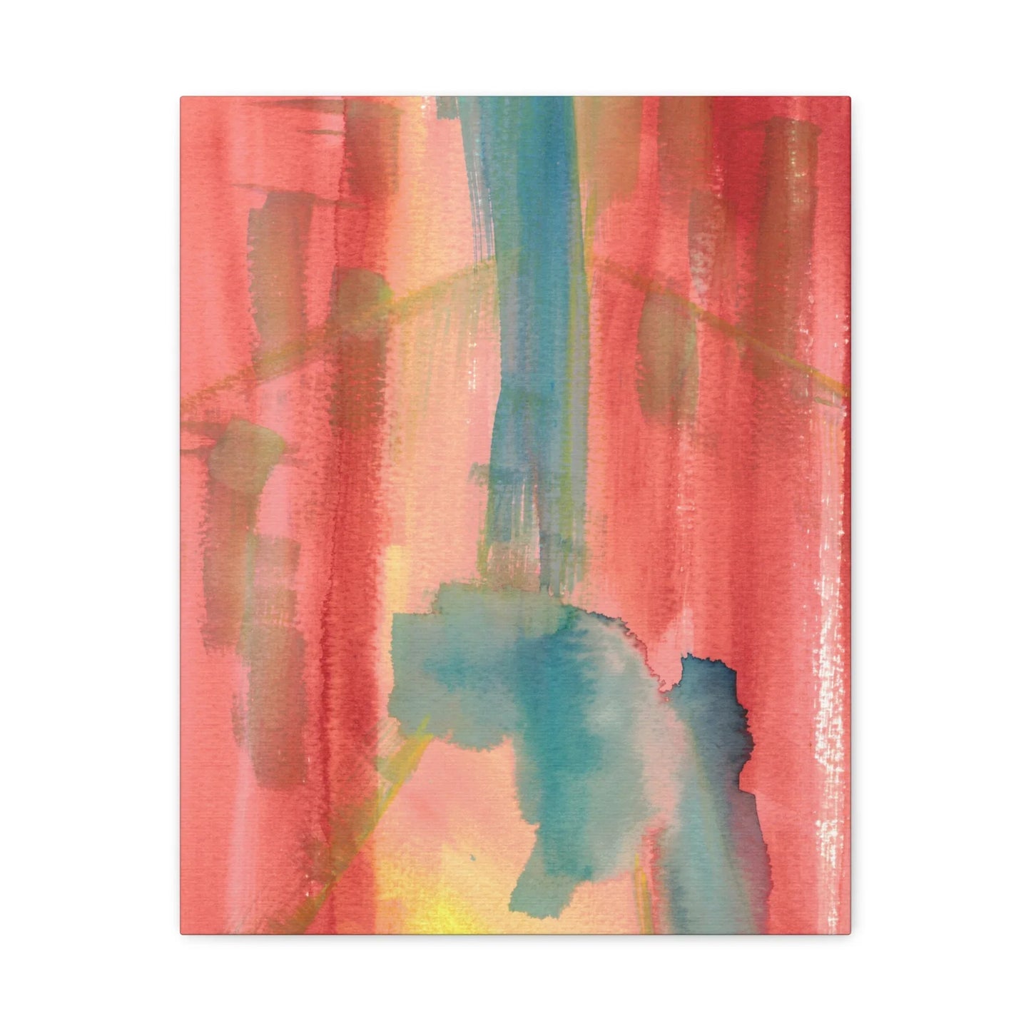 Abstract Watercolor Canvas Art Color Surge – Coastal Elegance & Sustainable Design - Laure Leprince - Artiste Peintre