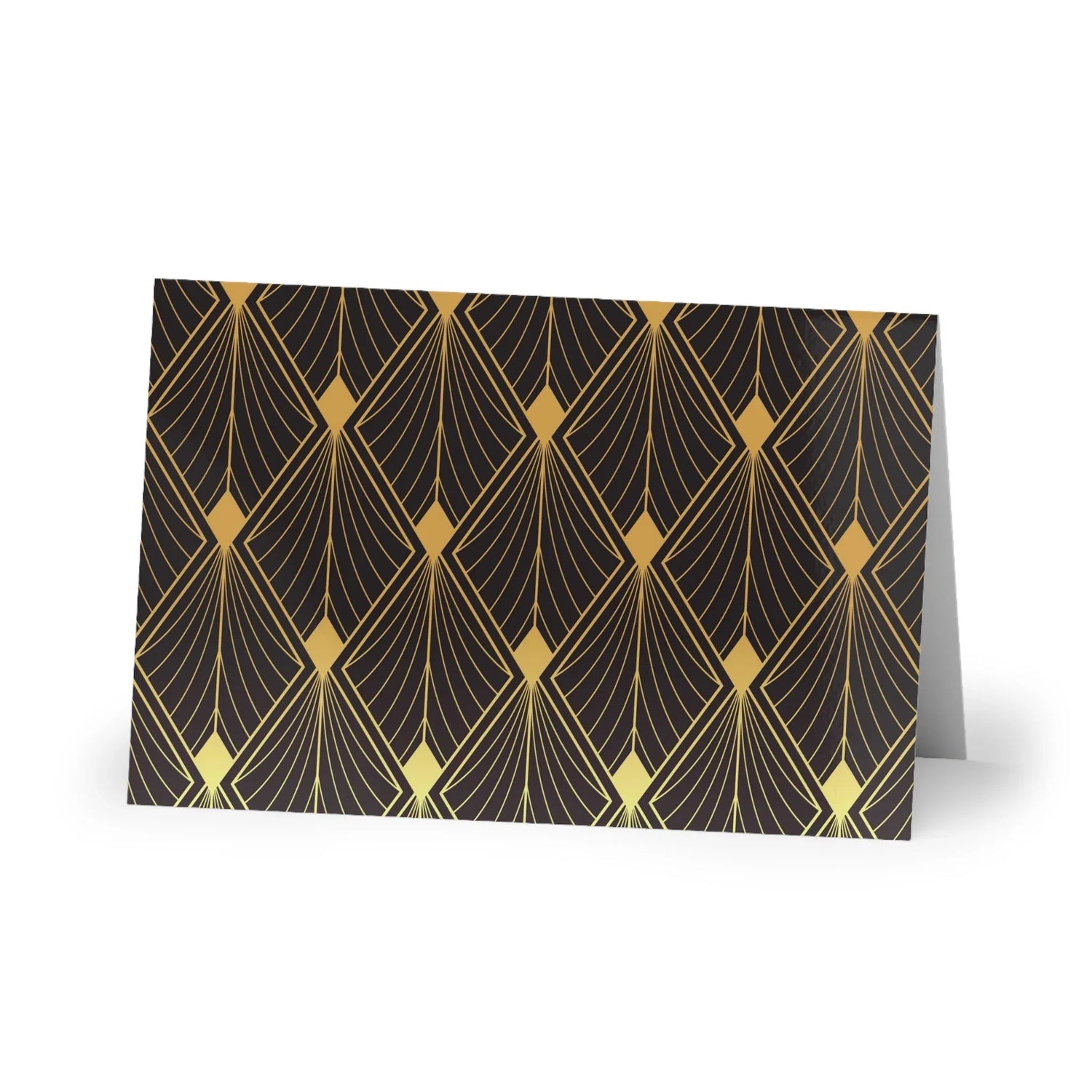 Art Deco Patterns #8 Leaf Greeting Card - Elegant - Laure Leprince - Artiste Peintre