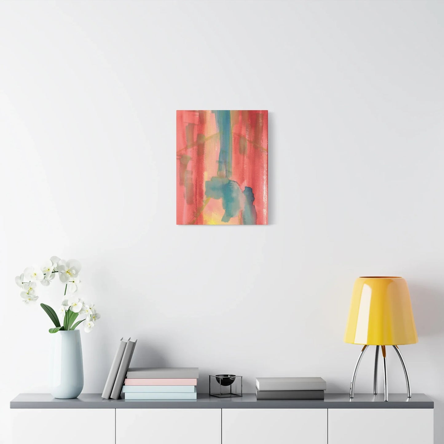 Abstract Watercolor Canvas Art Color Surge – Coastal Elegance & Sustainable Design - Laure Leprince - Artiste Peintre