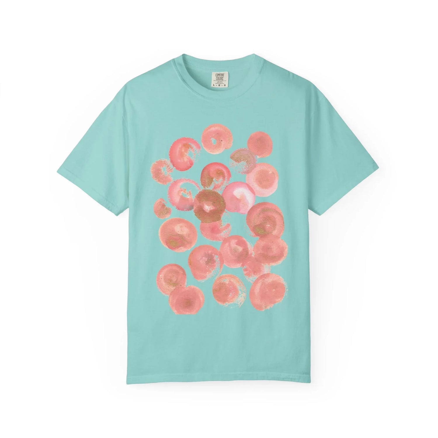 Abstract Rosee Petale T-Shirt — Bright Watercolor Square Art Tee - Laure Leprince - Artiste Peintre