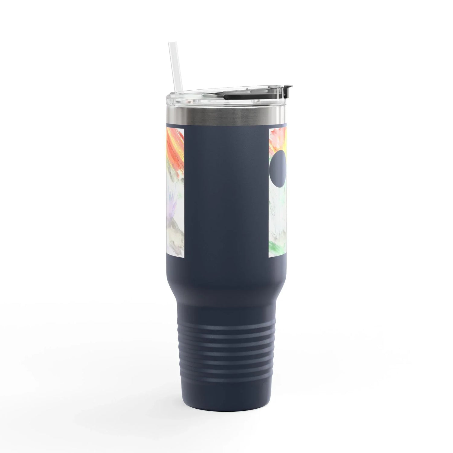 40oz Insulated Travel Mug –Lavander Drift Watercolor Design - Laure Leprince - Artiste Peintre