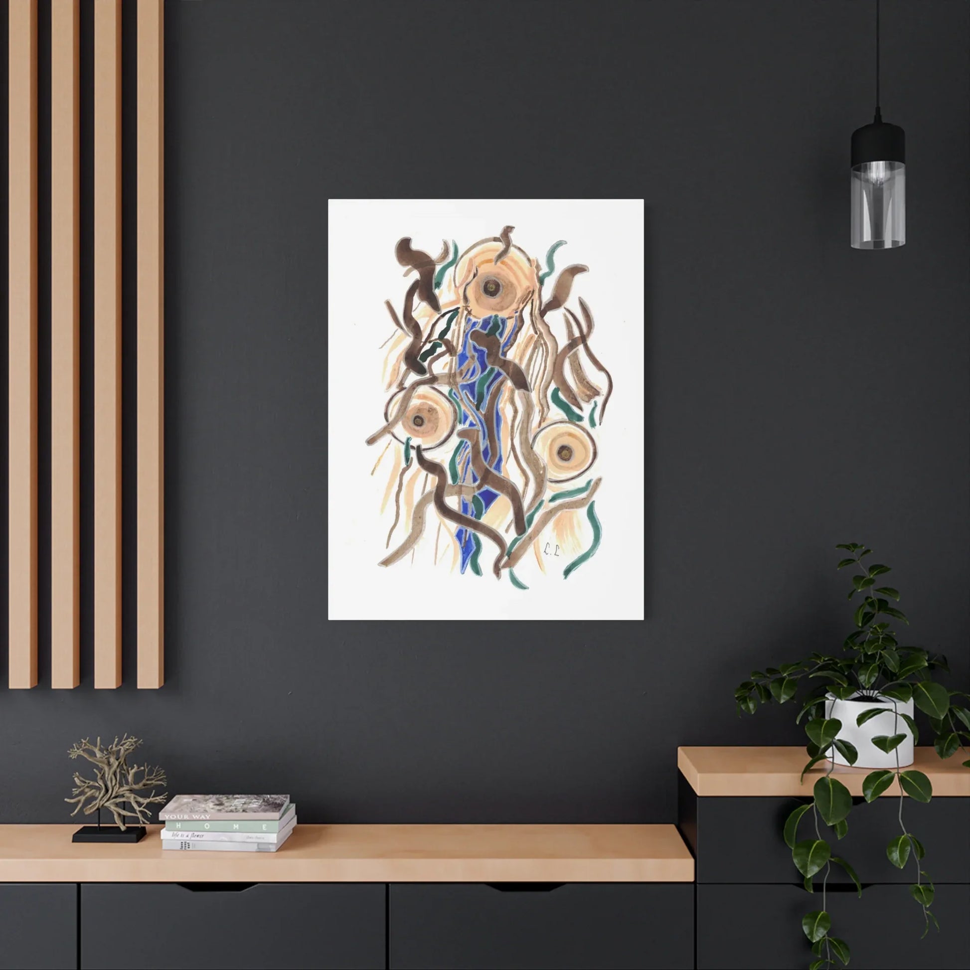Abstract Cometes Brushstroke Canvas Print — Modern Coastal Wall Art - Laure Leprince - Artiste Peintre