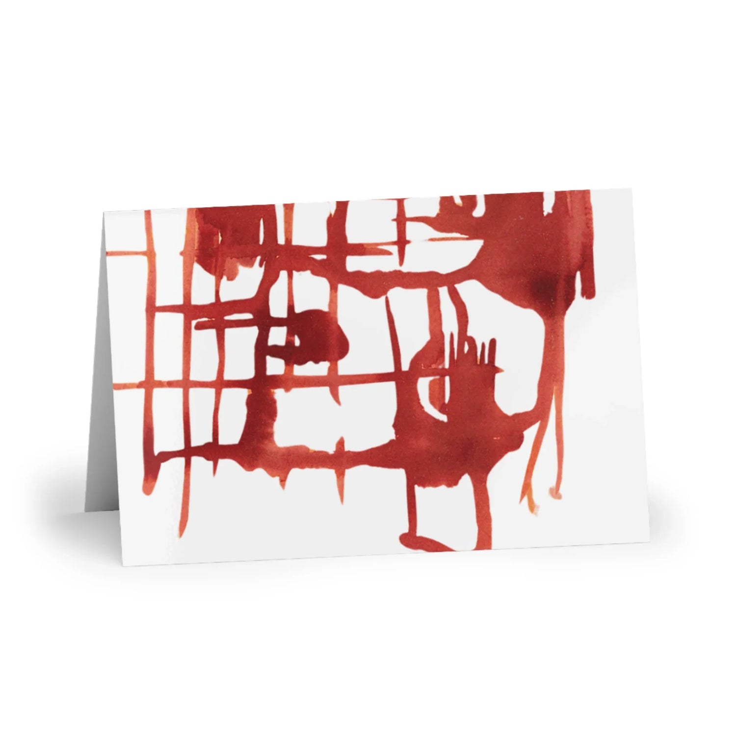 Solar Frame Watercolor Leaf Greeting Card - Elegant - Laure Leprince - Artiste Peintre