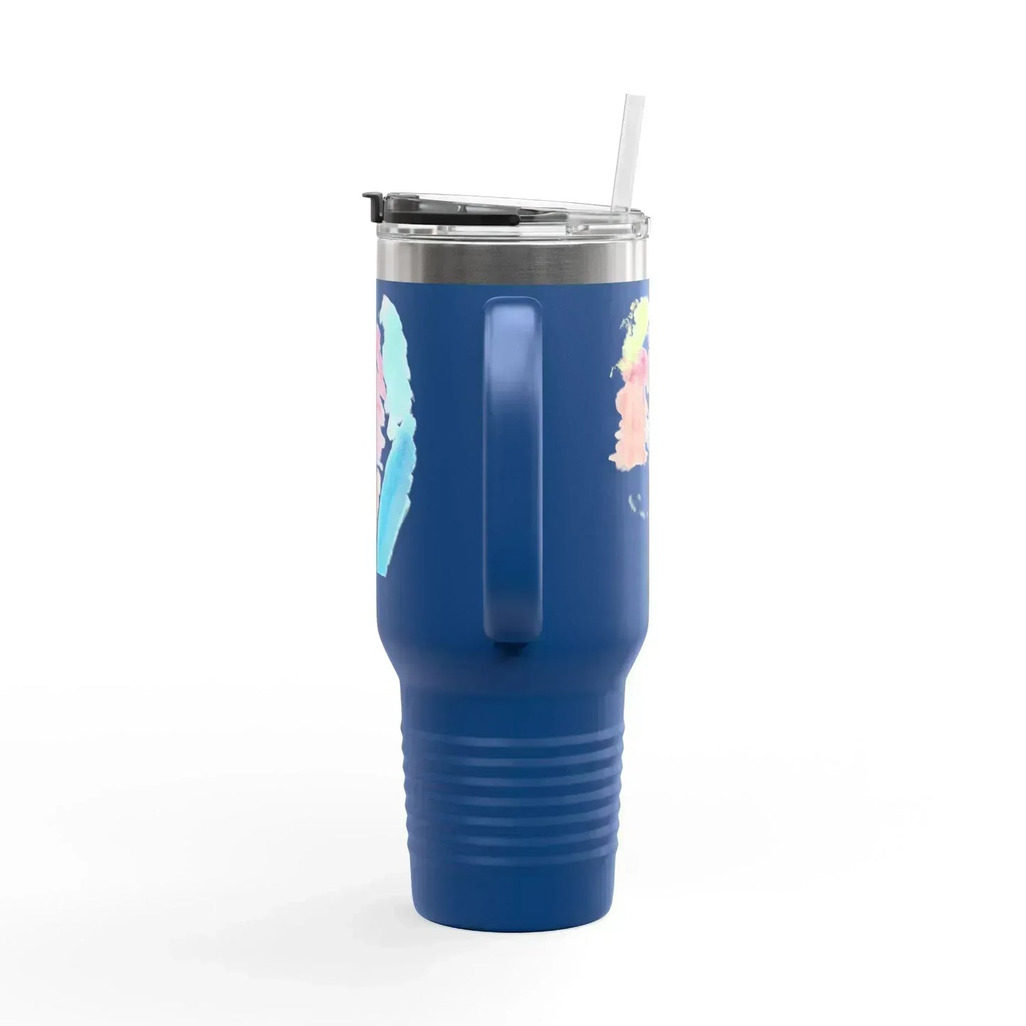 40oz Insulated Travel Mug – Aurora Pastel Watercolor Design - Laure Leprince - Artiste Peintre