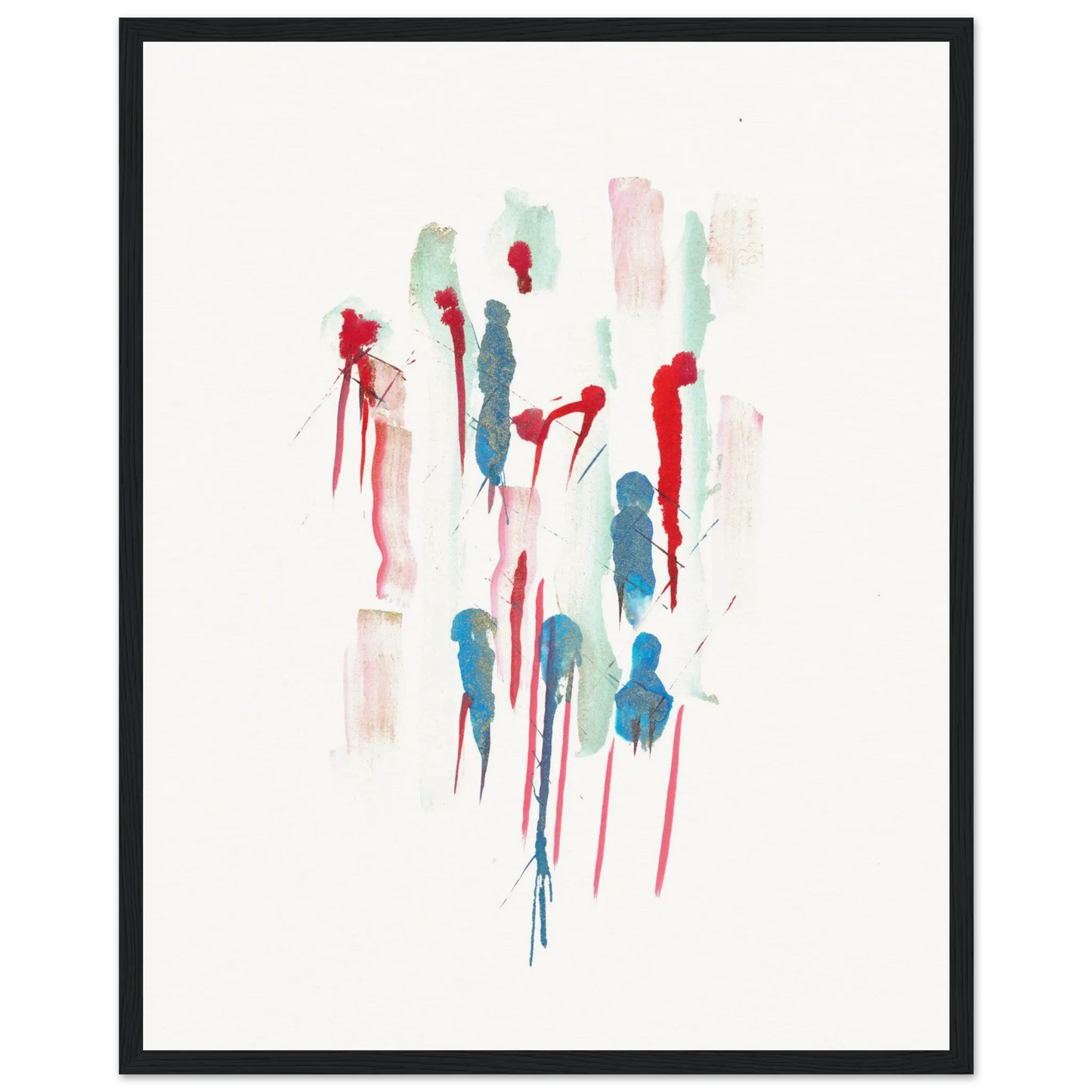 Museum-Quality Matte Paper Wooden Framed Poster Personnages - Laure Leprince - Artiste Peintre