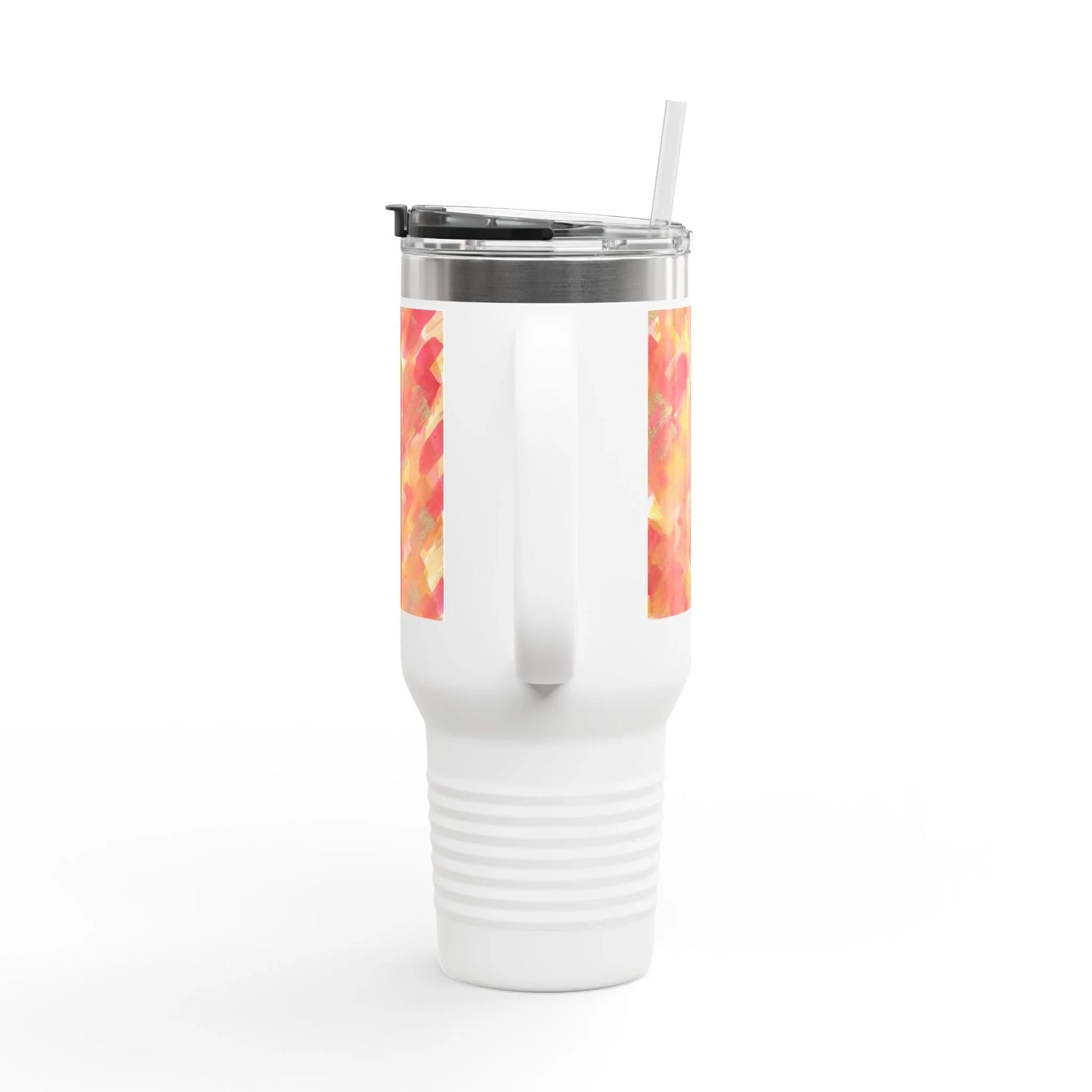 40oz Insulated Travel Mug – Sunset Ember Watercolor Design - Laure Leprince - Artiste Peintre