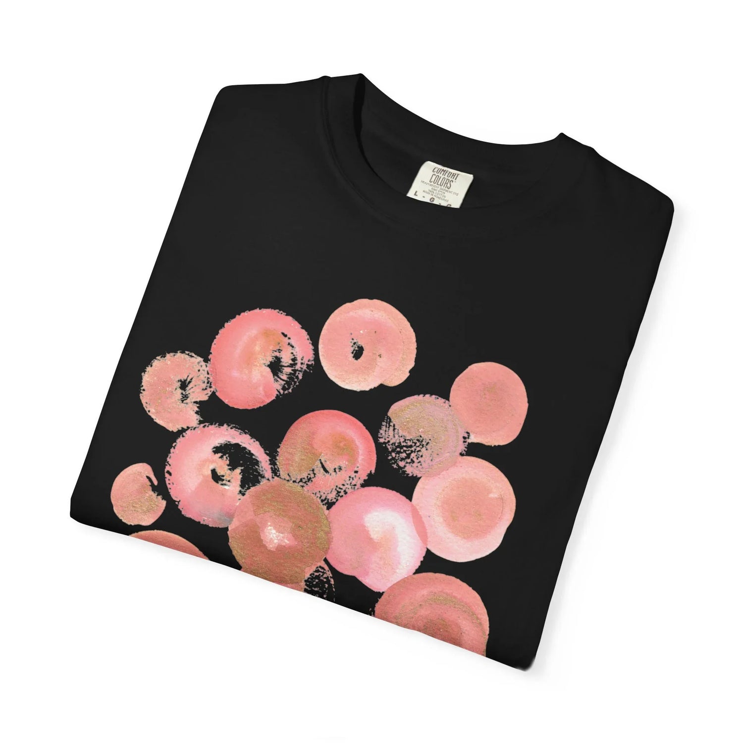 Abstract Rosee Petale T-Shirt — Bright Watercolor Square Art Tee - Laure Leprince - Artiste Peintre