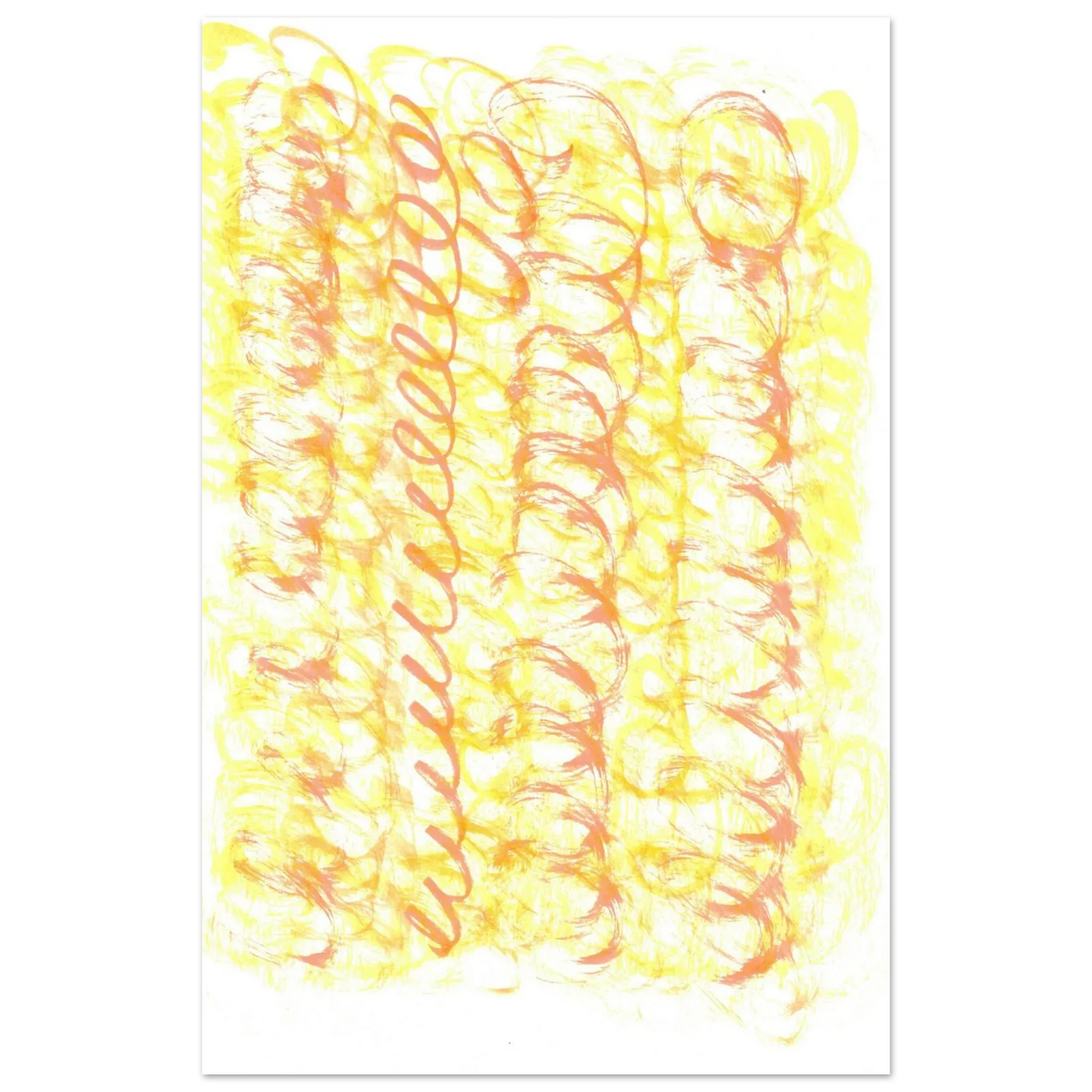 Sun-Kissed Abstract Swirls: Premium Matte Paper Poster - Vibrant Aquarelle Art for Any Space - Laure Leprince - Artiste Peintre
