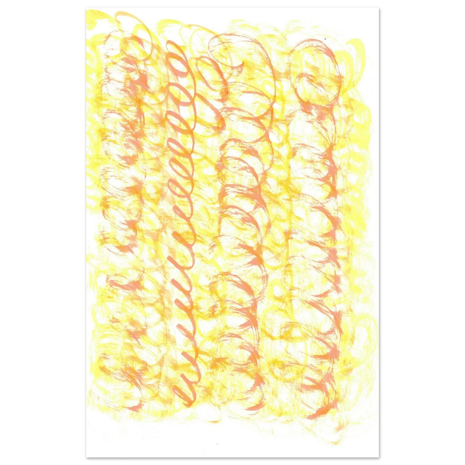 Sun-Kissed Abstract Swirls: Premium Matte Paper Poster - Vibrant Aquarelle Art for Any Space - Laure Leprince - Artiste Peintre