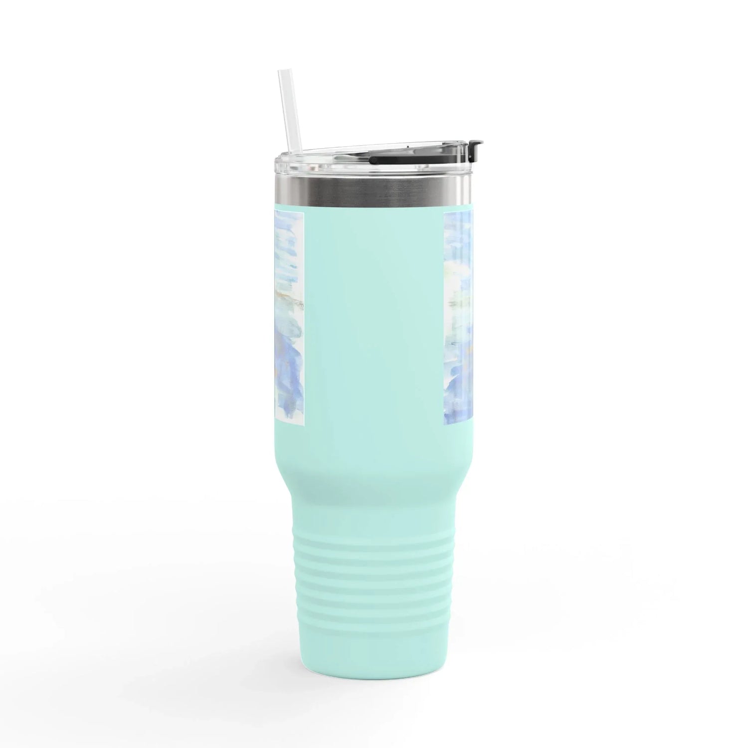 40oz Insulated Travel Mug – Silent Water Watercolor Design - Laure Leprince - Artiste Peintre