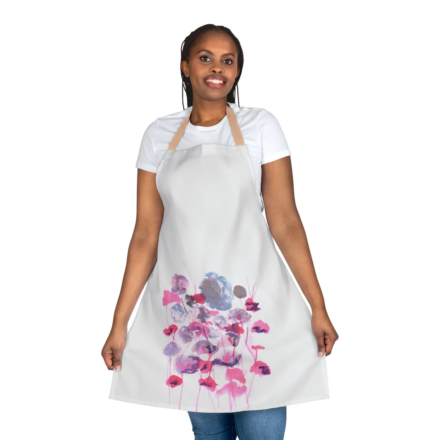 Abstract Apron Jardin D'ombrelles – Artistic Kitchen Chef Gift - Laure Leprince - Artiste Peintre