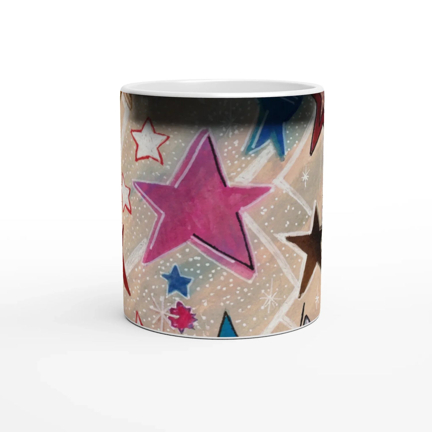Mug magique en céramique 325 ml Etoiles – Révèlez votre motif à la chaleur - Laure Leprince - Artiste Peintre