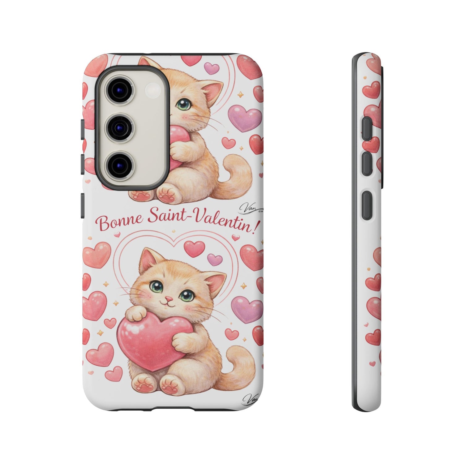 Valentine's Day Phone Case — 'Happy Valentine's Day' Heart & Hat Design