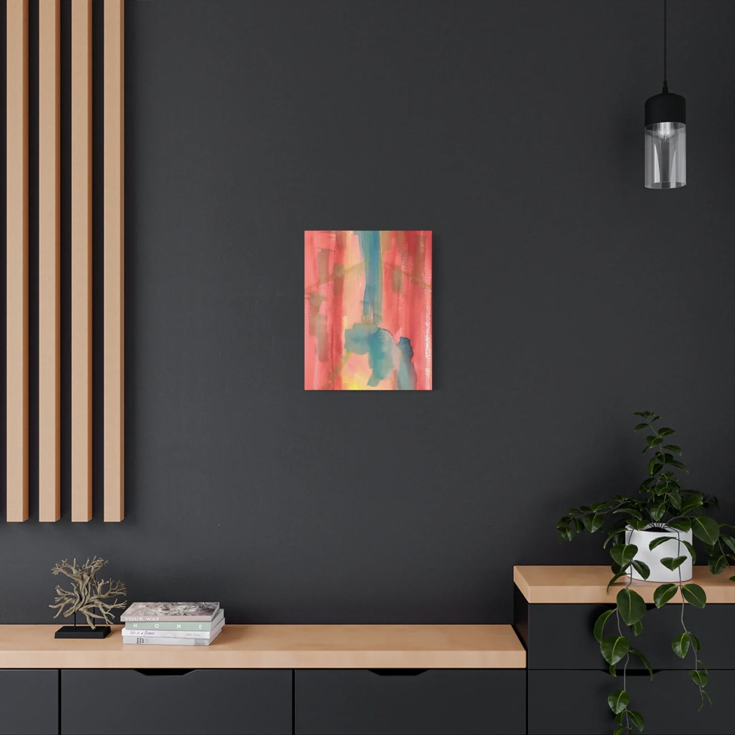 Abstract Watercolor Canvas Art Color Surge – Coastal Elegance & Sustainable Design - Laure Leprince - Artiste Peintre