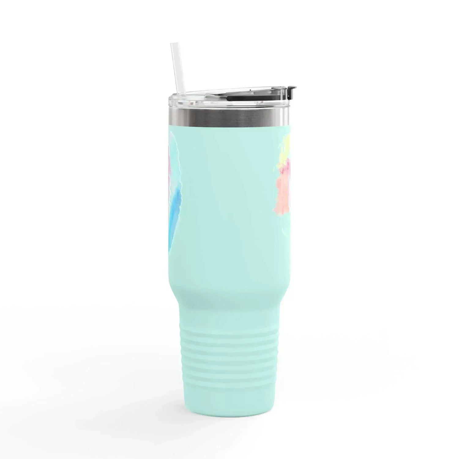 40oz Insulated Travel Mug – Aurora Pastel Watercolor Design - Laure Leprince - Artiste Peintre