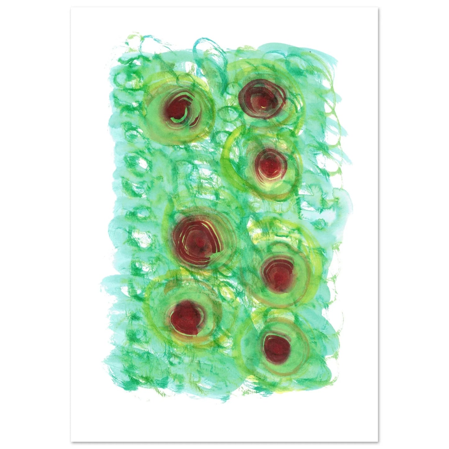 Affiche premium sur papier mat Green Echo – Art mural de qualité supérieure - Laure Leprince - Artiste Peintre