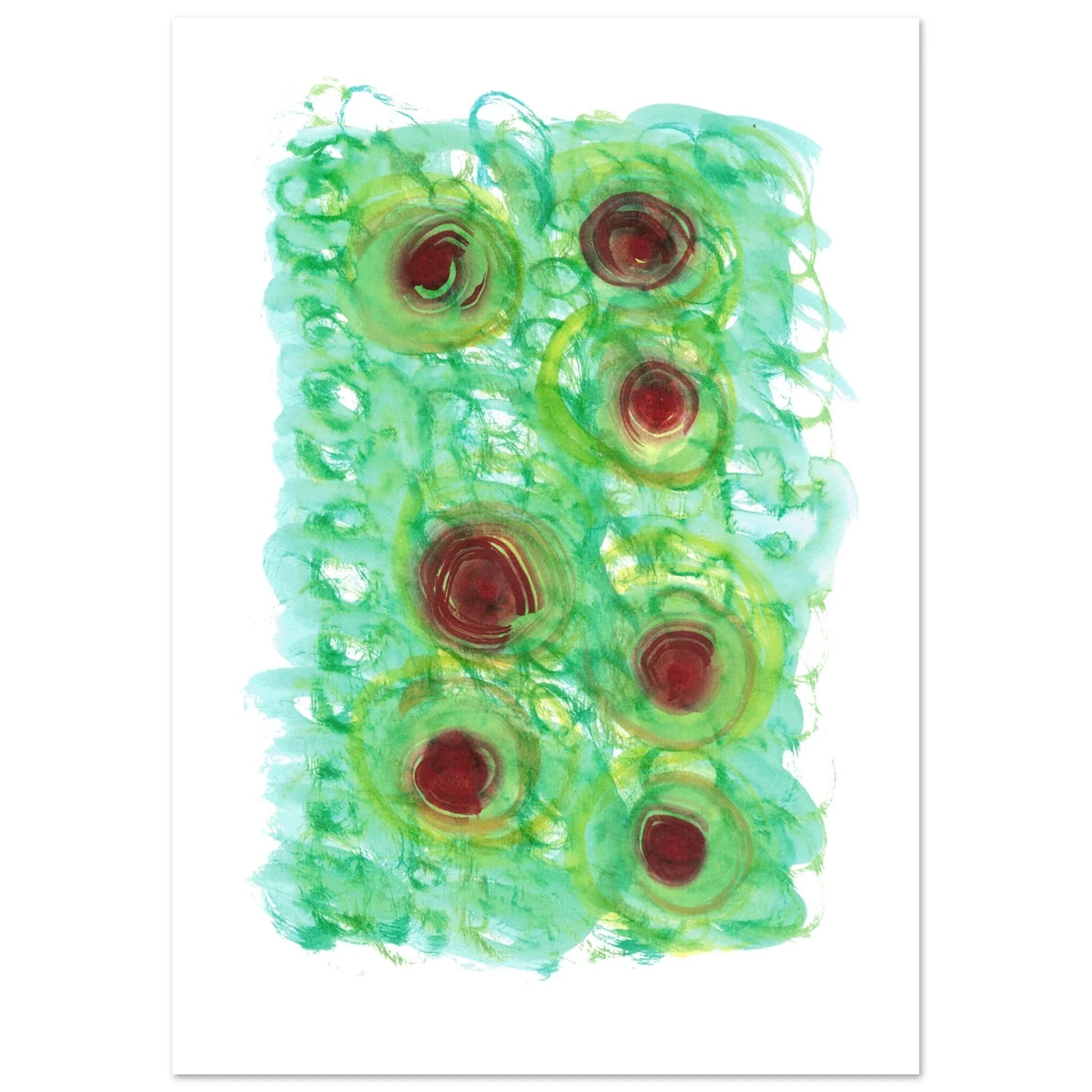 Affiche premium sur papier mat Green Echo – Art mural de qualité supérieure - Laure Leprince - Artiste Peintre