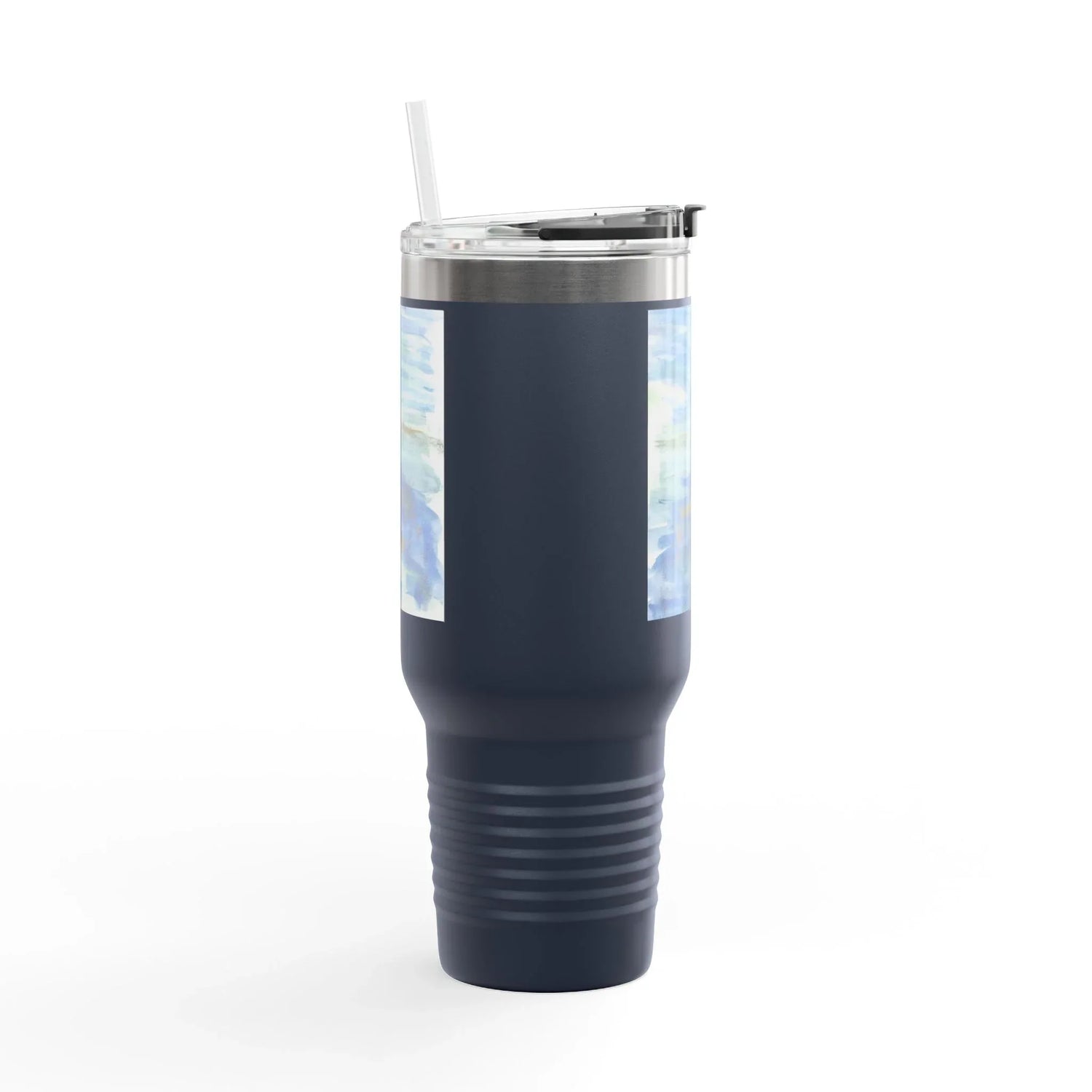 40oz Insulated Travel Mug – Silent Water Watercolor Design - Laure Leprince - Artiste Peintre